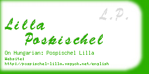 lilla pospischel business card